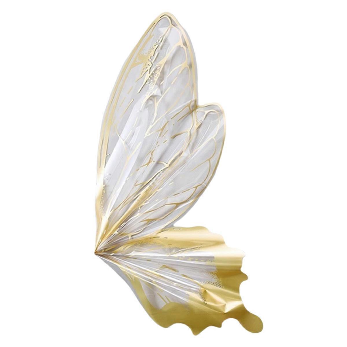 Bouquet Flower Wrapping Paper Butterfly Shaped Paper Gold
