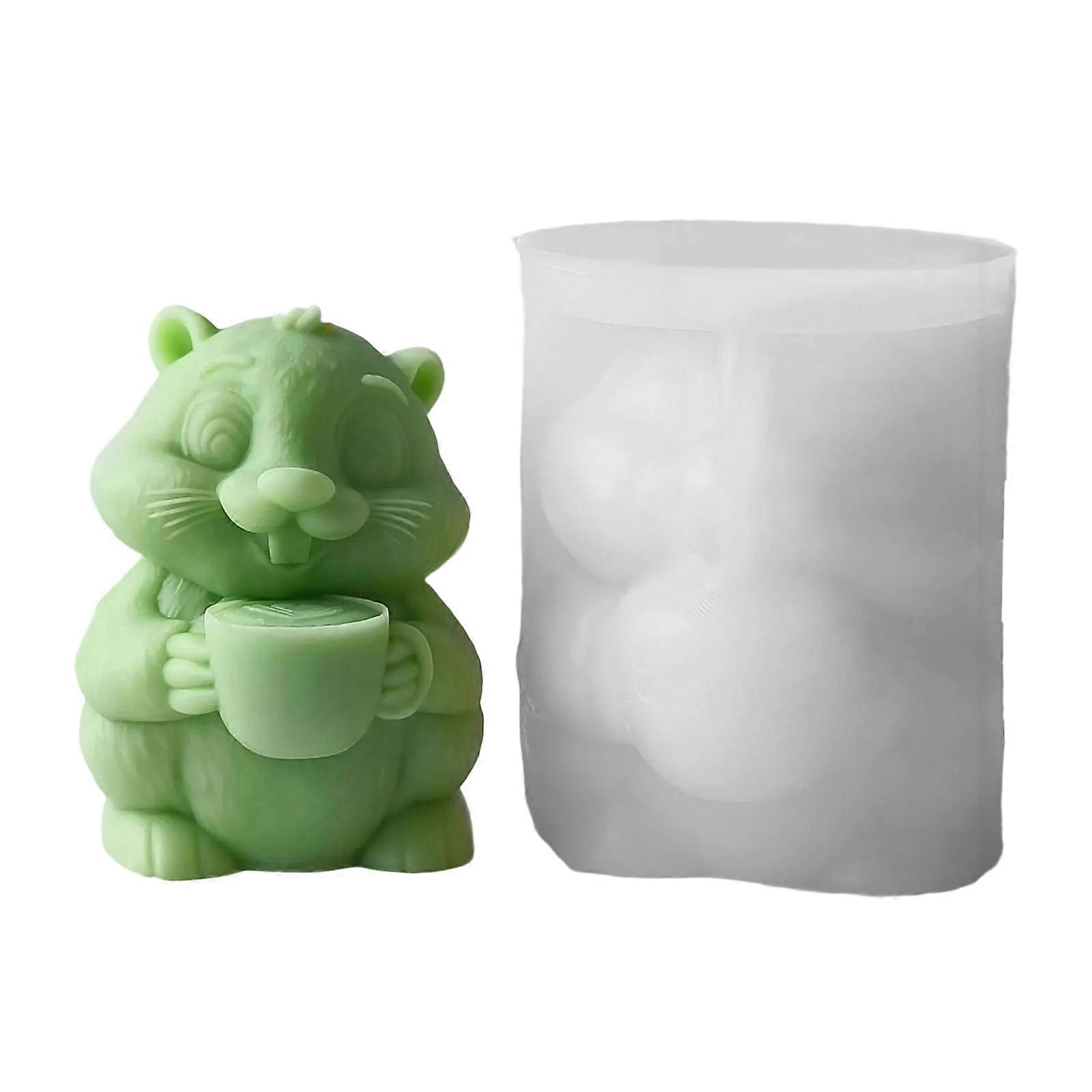 Soft Silicone Mold Crafting Moulds Groundhog Shape Figurine Molds Suitable for Handmade Present and Artistic Projects