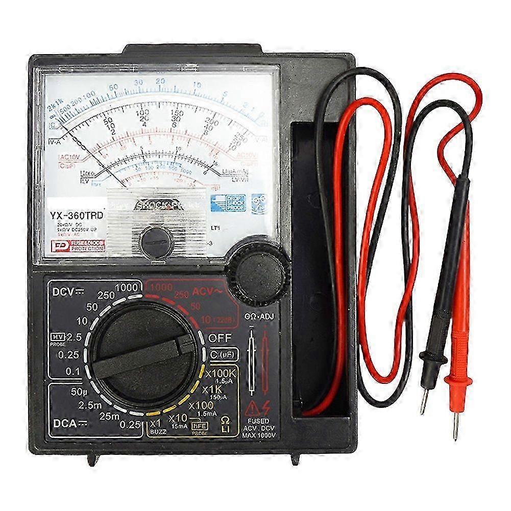 Analog Multimeter Tester with Buzzer Test Pen Voltage Current Tester DC 1000V Handheld Pointer Anal