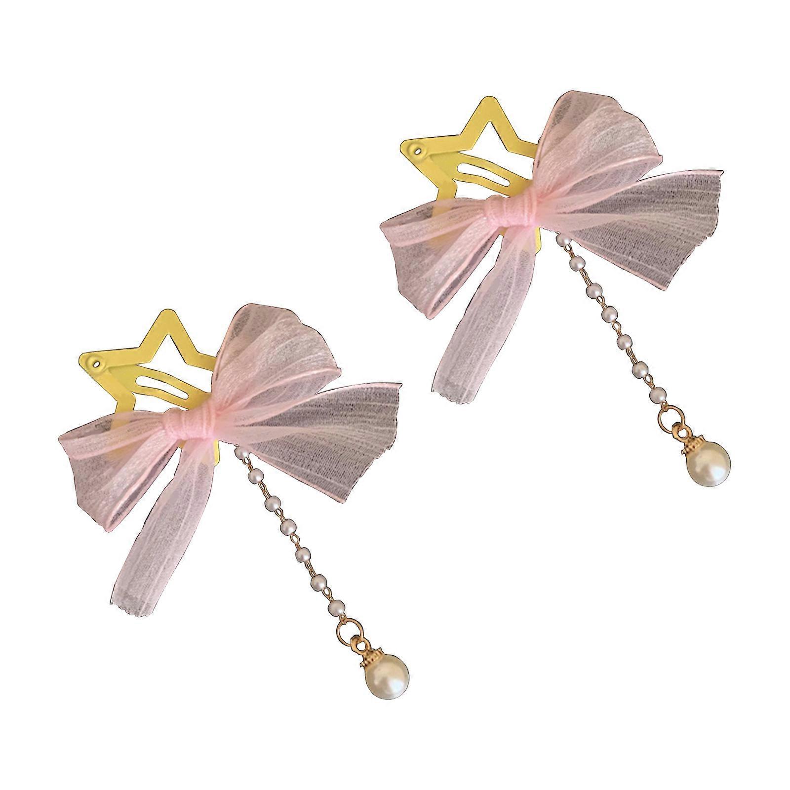 Y2K女性少女ヘア固定スターヘアクリップセット2女性少女ハイピンヘアデコレーション家庭用アクセサリーイエロー