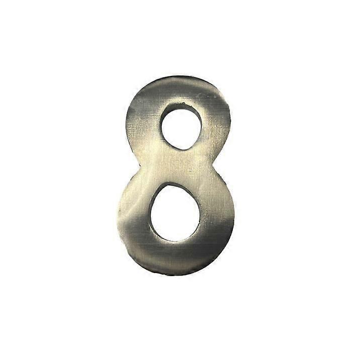 House Number - GENERIC - 8 - Matte Nickel - 10cm - Invisible Fixing