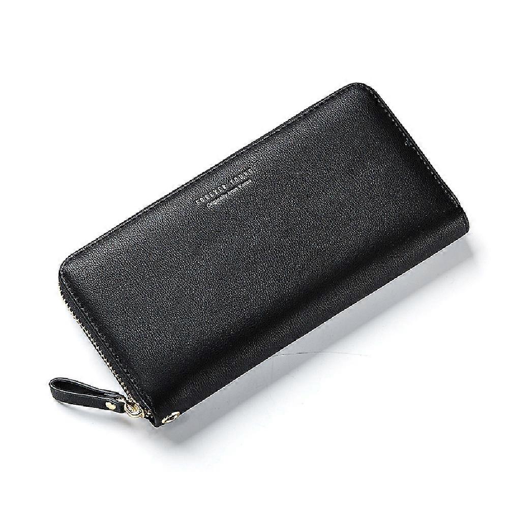 Mobile Phone Pockets Multi Compartments Zippered Long Clutches Wallet for Outgoing