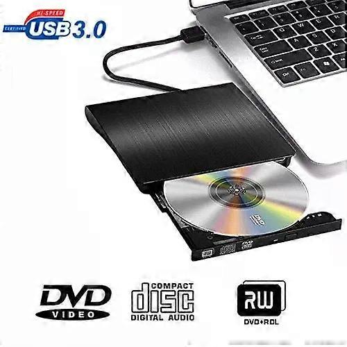 USB 3.0 External DVD-RW Drive-Brushed Texture,Rewritable,