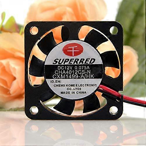 for SUPERRED CHA4012CS-N 4010 12V 0.075A Ultra-Quiet Cooling Fan
