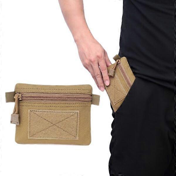 Molle Mini Pouch Tactical Nylon Waterproof Keychain Holder for Coins and Small Essentials in Black