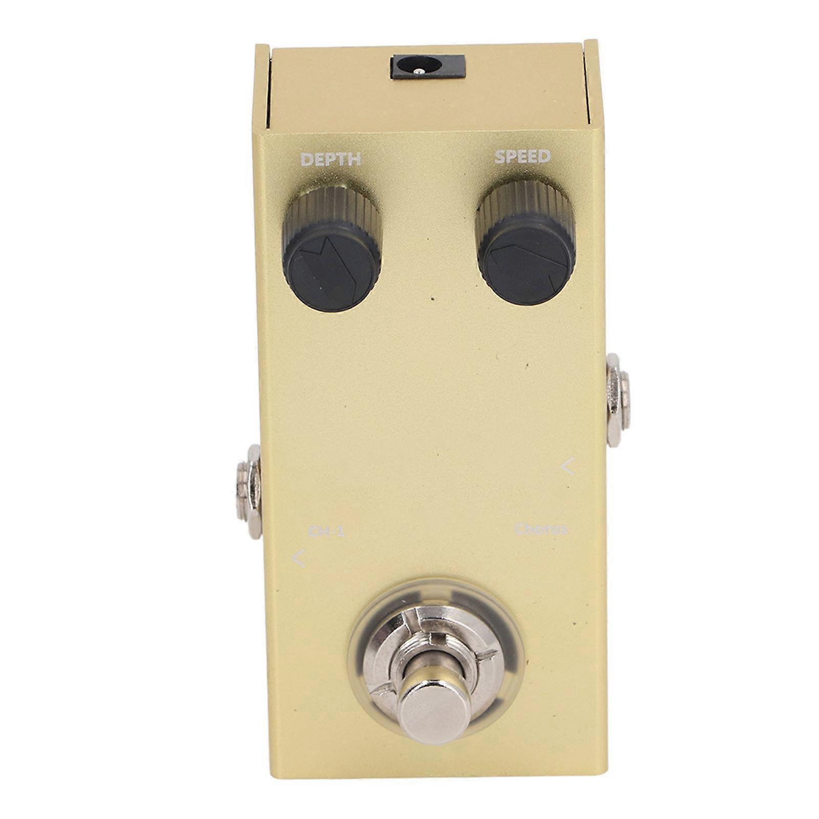 CH‑1 Chorus Effect Pedal with Speed and Depth Output Knobs 6.35mm Interface Preset Chorus Guitar Pedal DC9V
