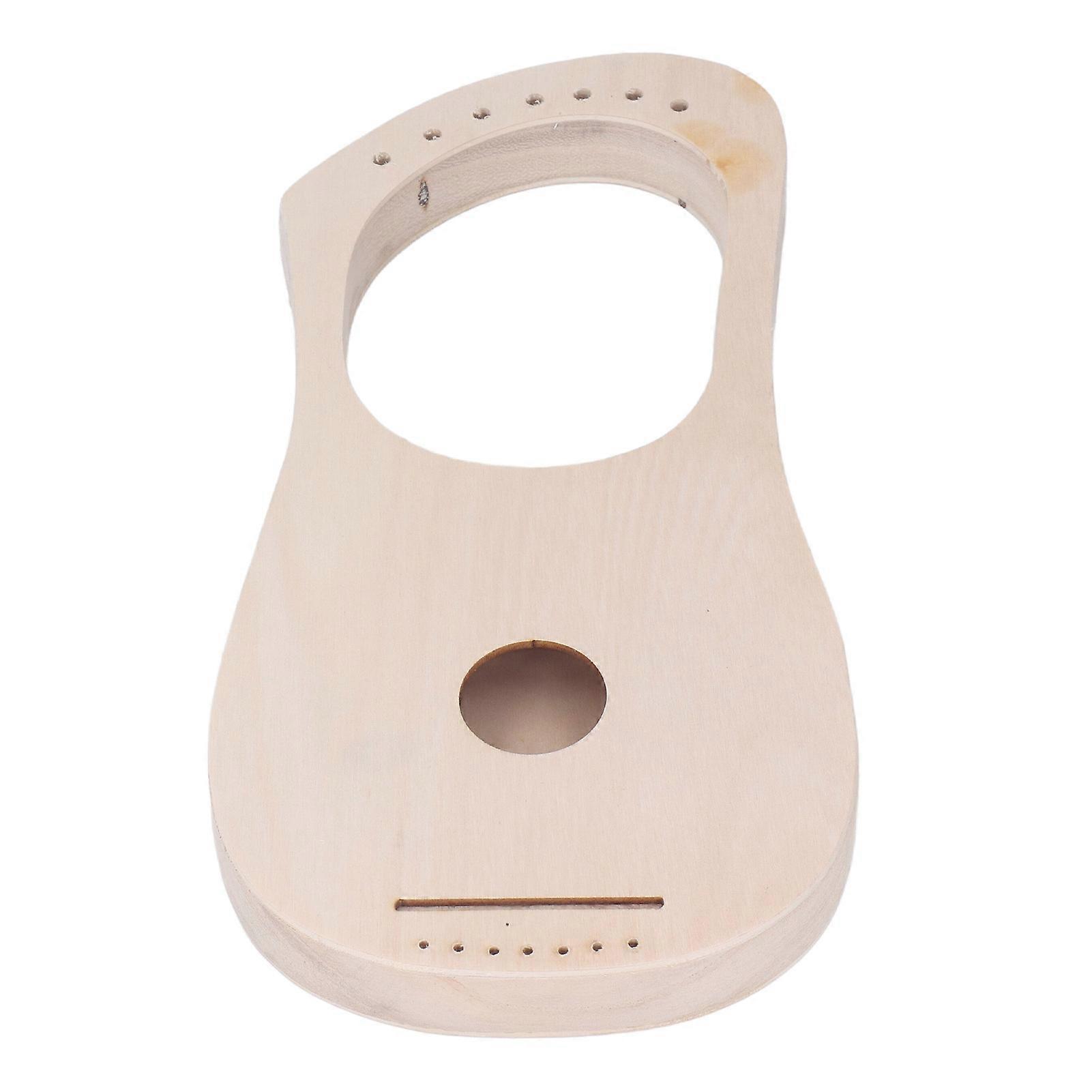 Lyre Harp 7 Strings DIY Kit Basswood Instrument with Tuning Wrench Saddle Bridge Pins