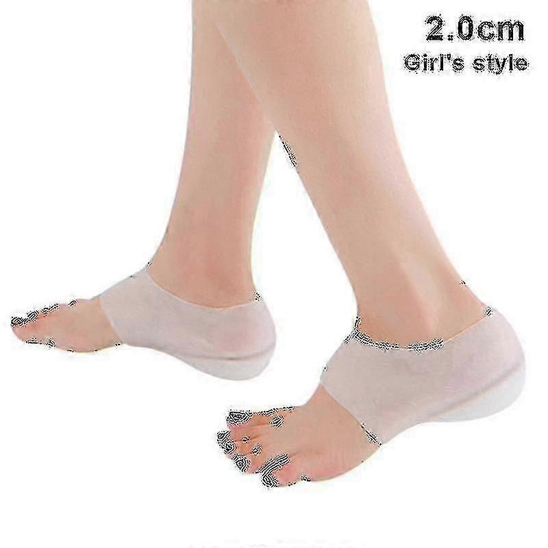 1 Pair Concealed Footbed Enhancers Invisible Height Increase Silicone Insoles Pads V