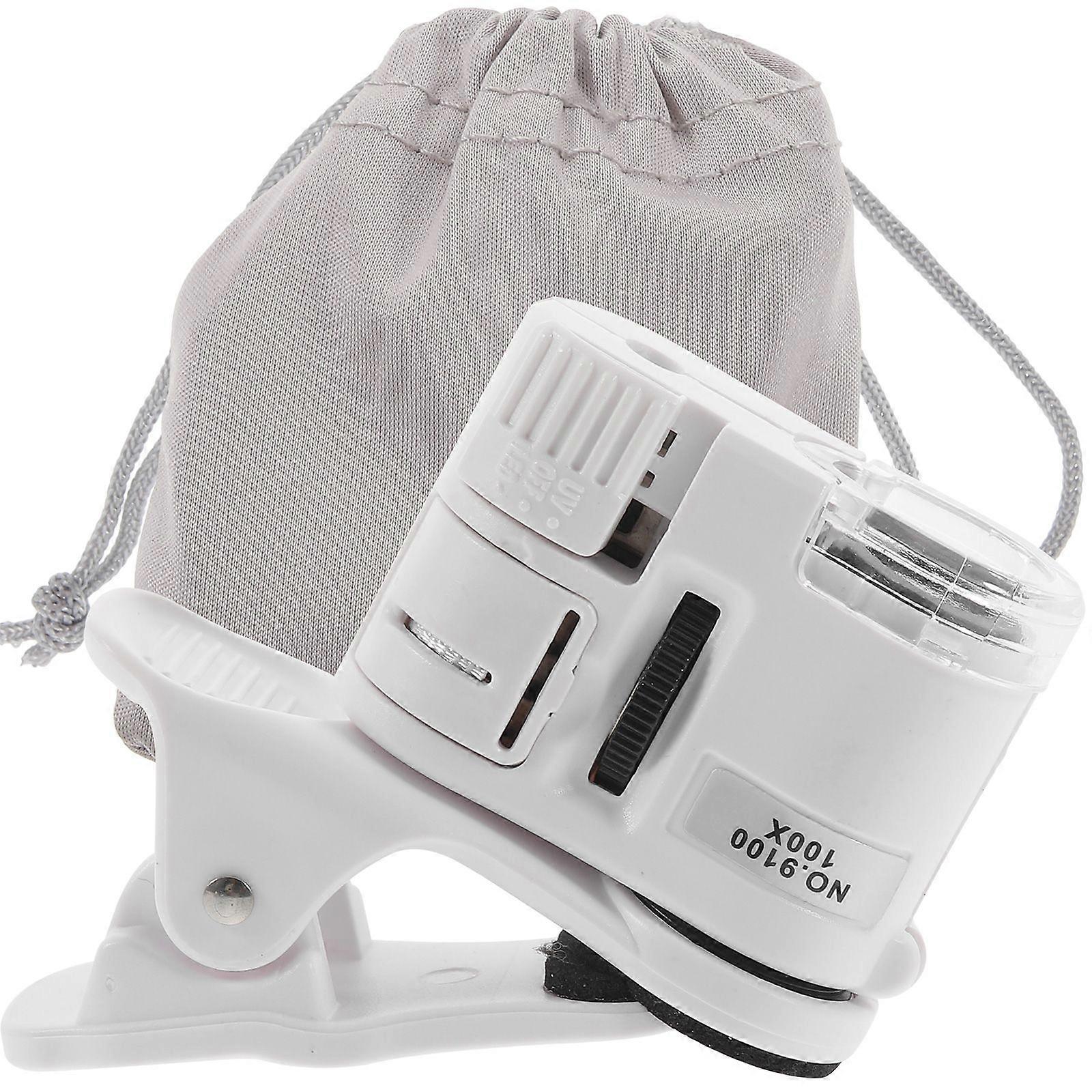 Mini Phone Camera Clip Magnifier Portable Magnifier 100x Clip-on Microscope with Storage Bag
