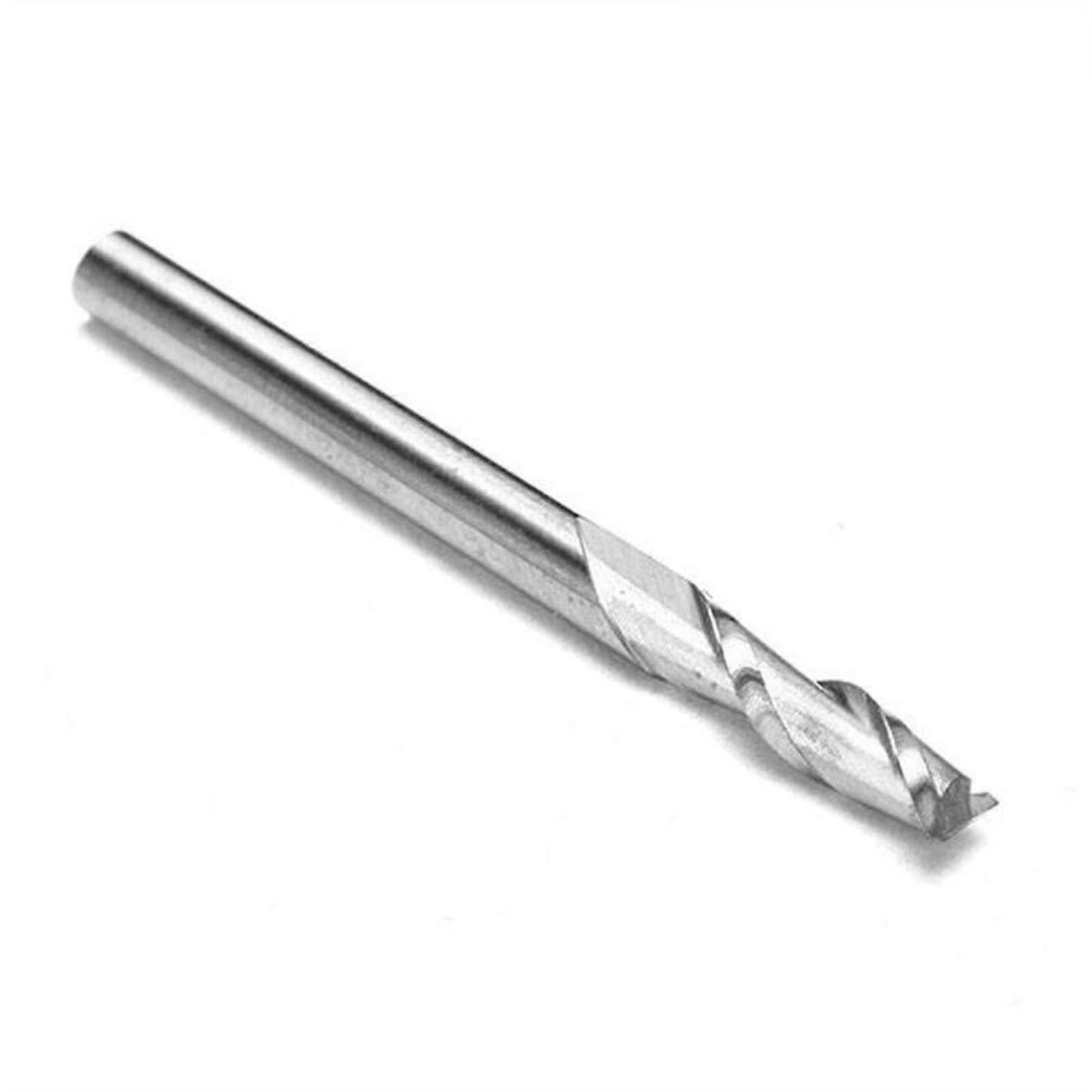 Solid 3.175mm Carbide 2 Flute Spiral Bit End Mill Router Milling Cutters