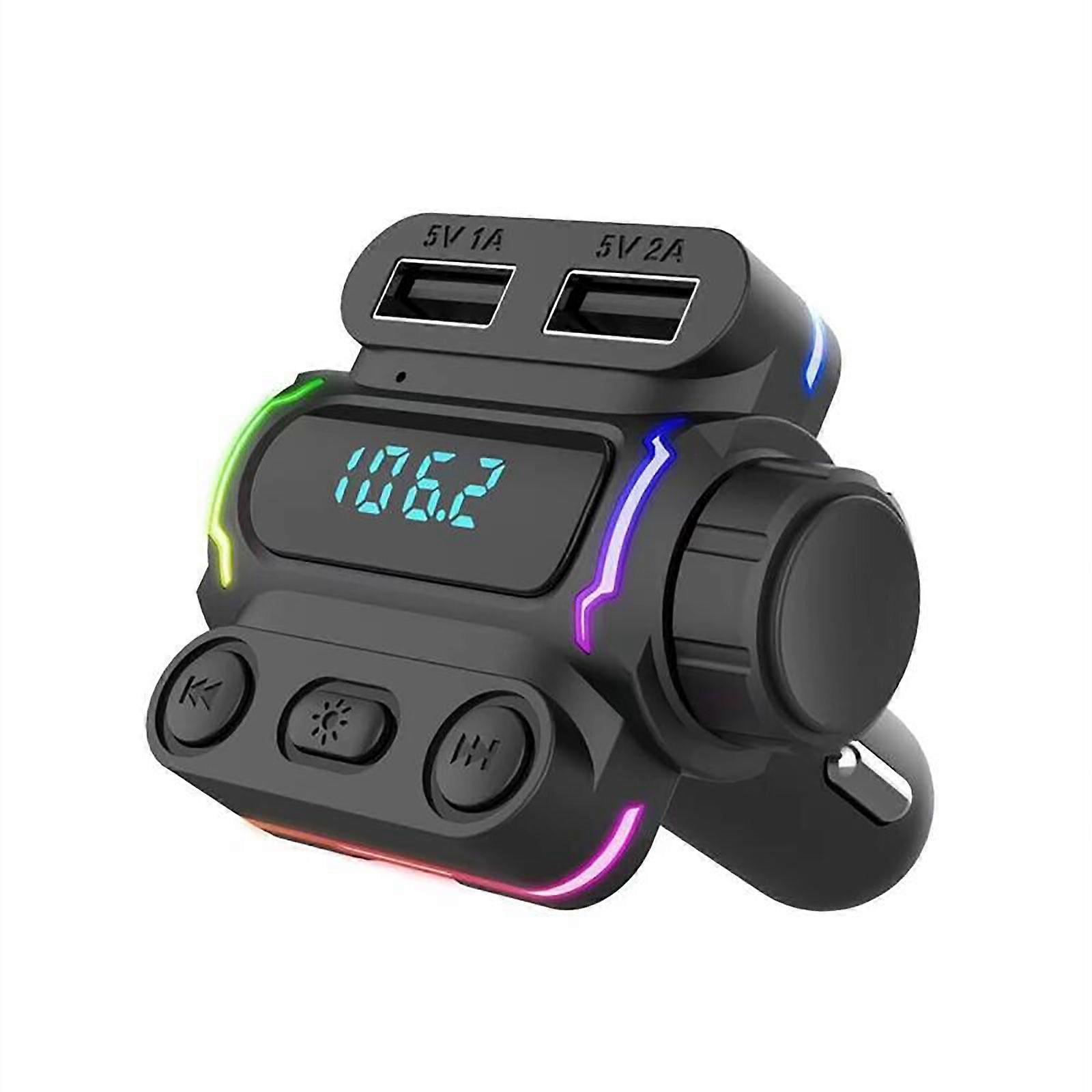 Car FM Transmitter Bluetooth-compatible 5.0 Handsfree Auto TF MP3 U Disk Player