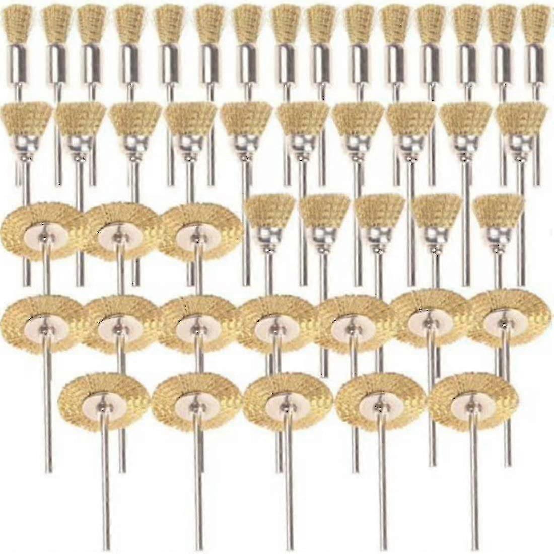45 Pièces Brass Brushes Wire Brushes Dremel Proxxon Wire