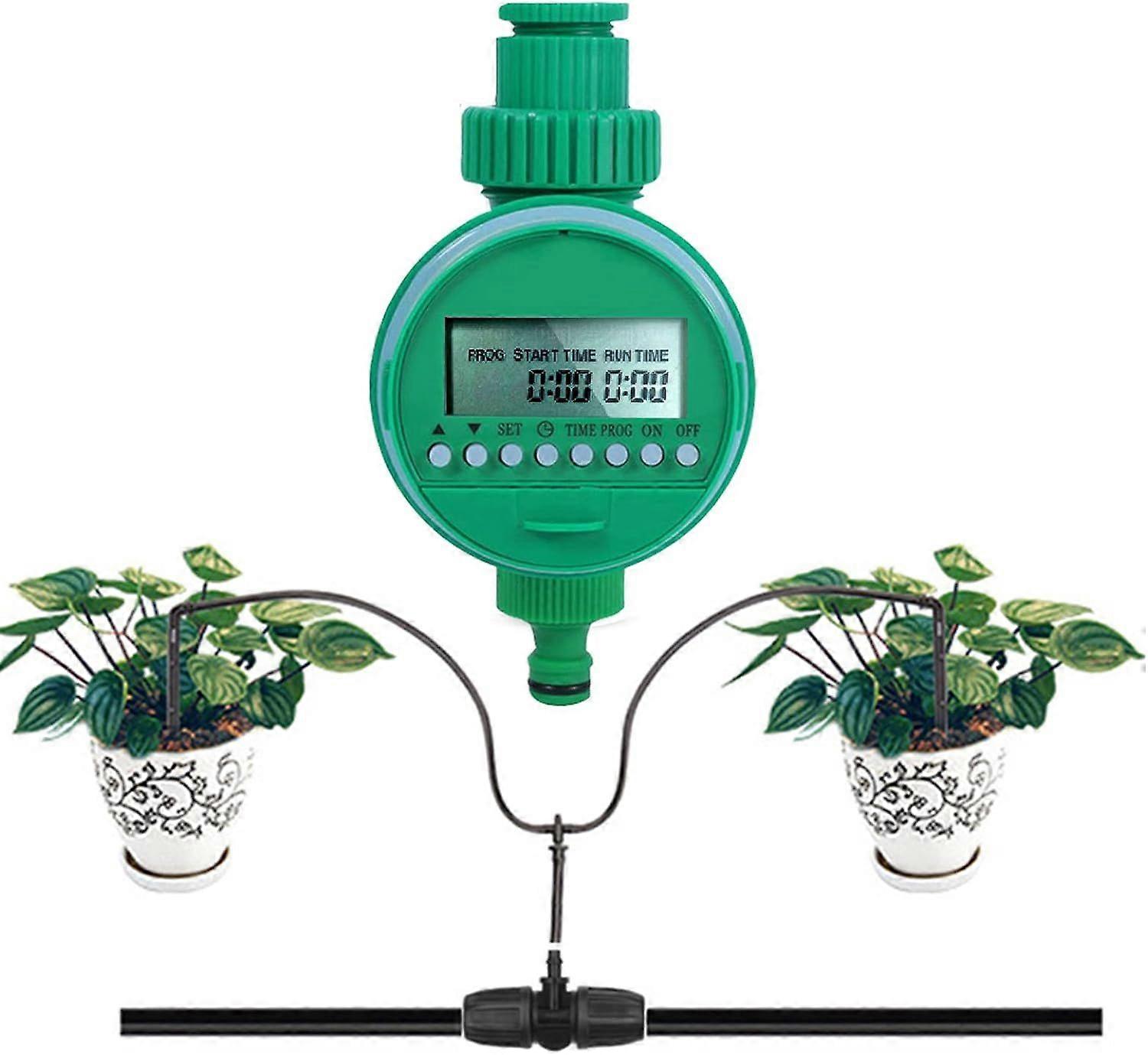 Watering Timer, Garden Automatic Watering, Waterproof LCD Display Watering Controller for Plants, Lawn, Garden
