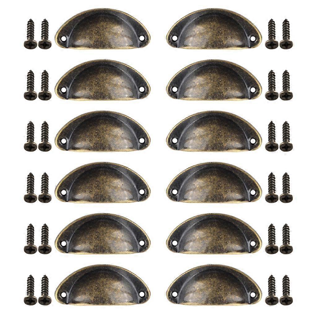 12 Pack Style Pulls Cup Pull Handles Knobs Shell Ear-Like Handle Knobs for