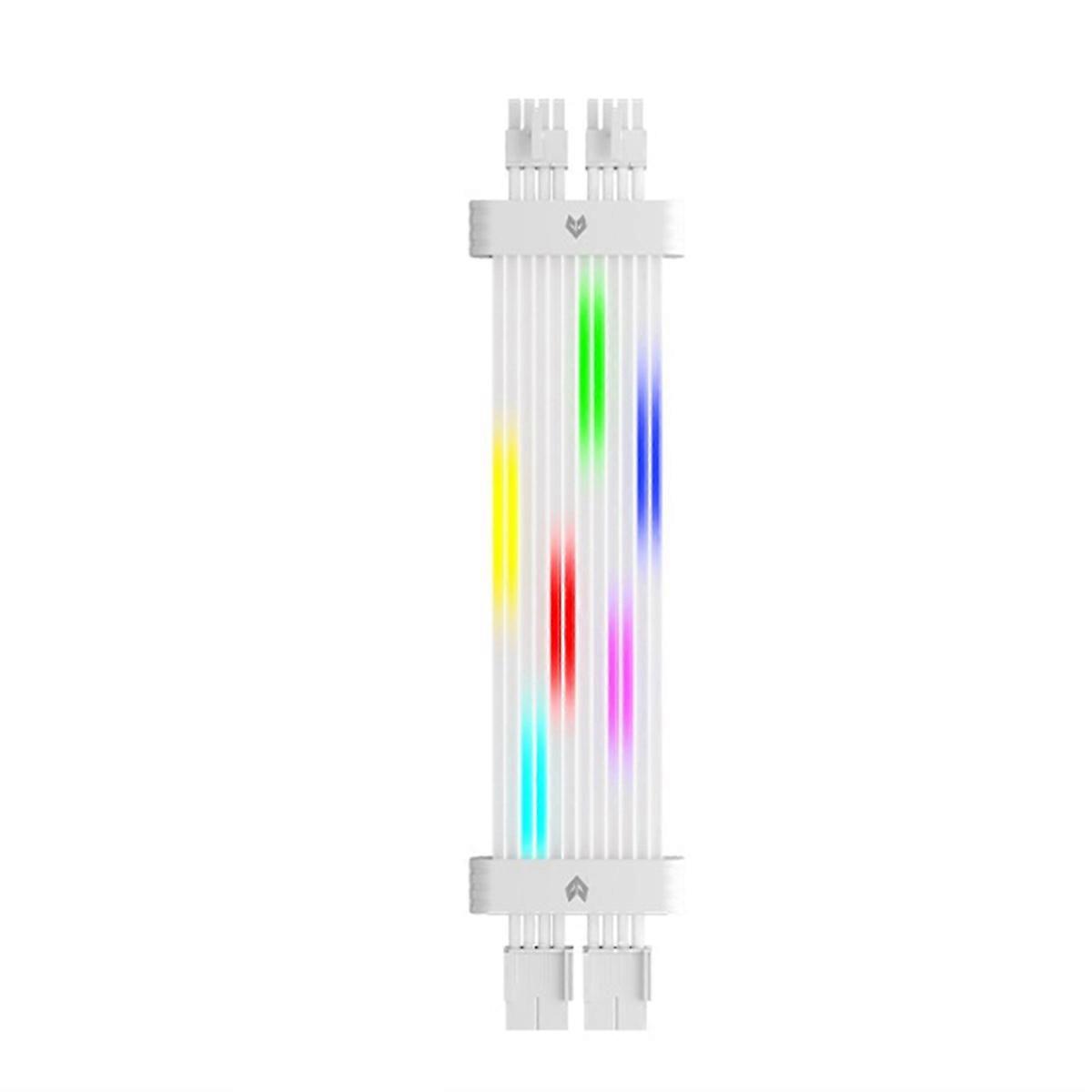 8Pin ARGB Graphics Card Power Supply Cable RGB PSU Cable White