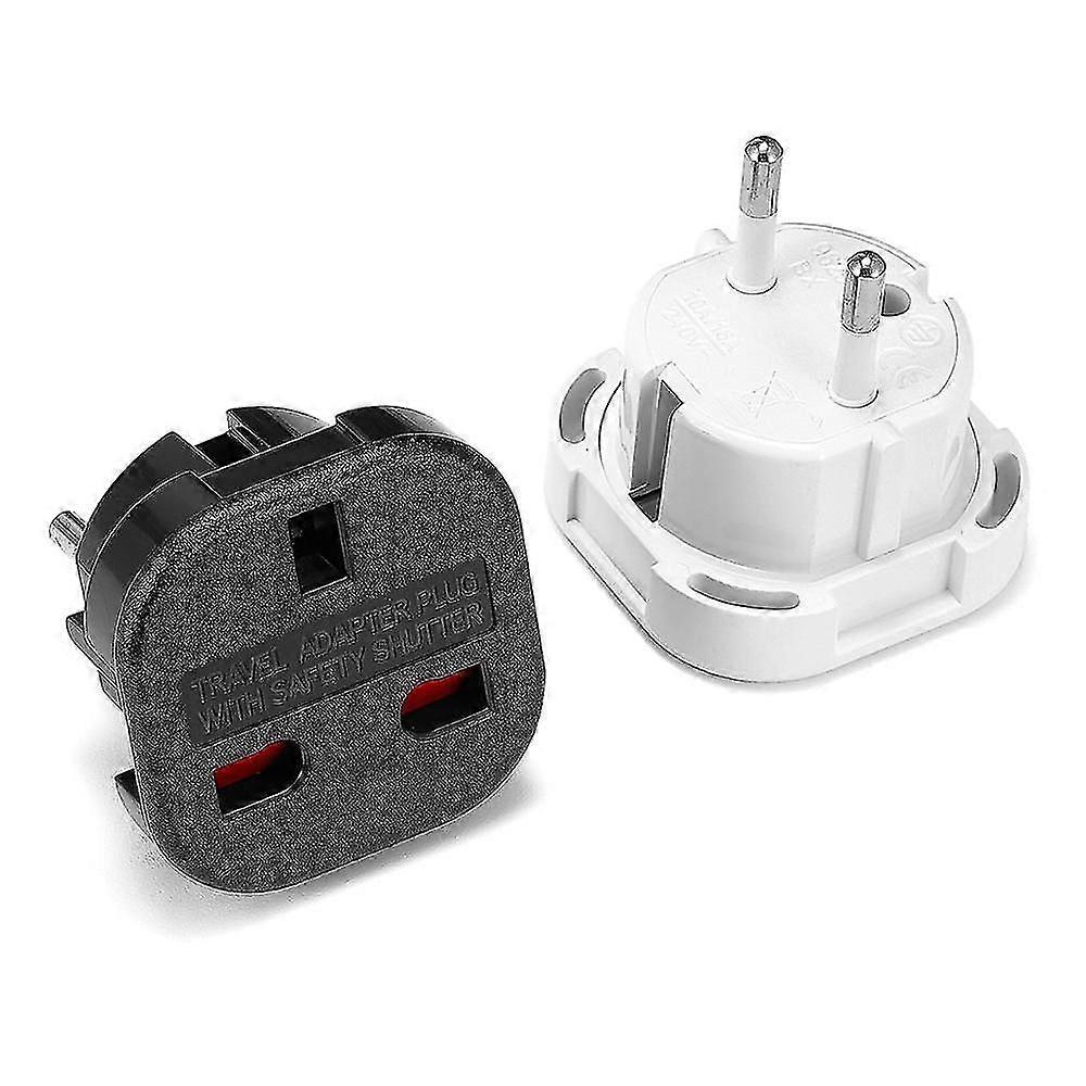EU Plug Adapter Socket British Uk Til EU Euro Reiseadapter Elektrisk Plugg Omformer Uttak Storbritannia Ac StrømKabel Lader Socket