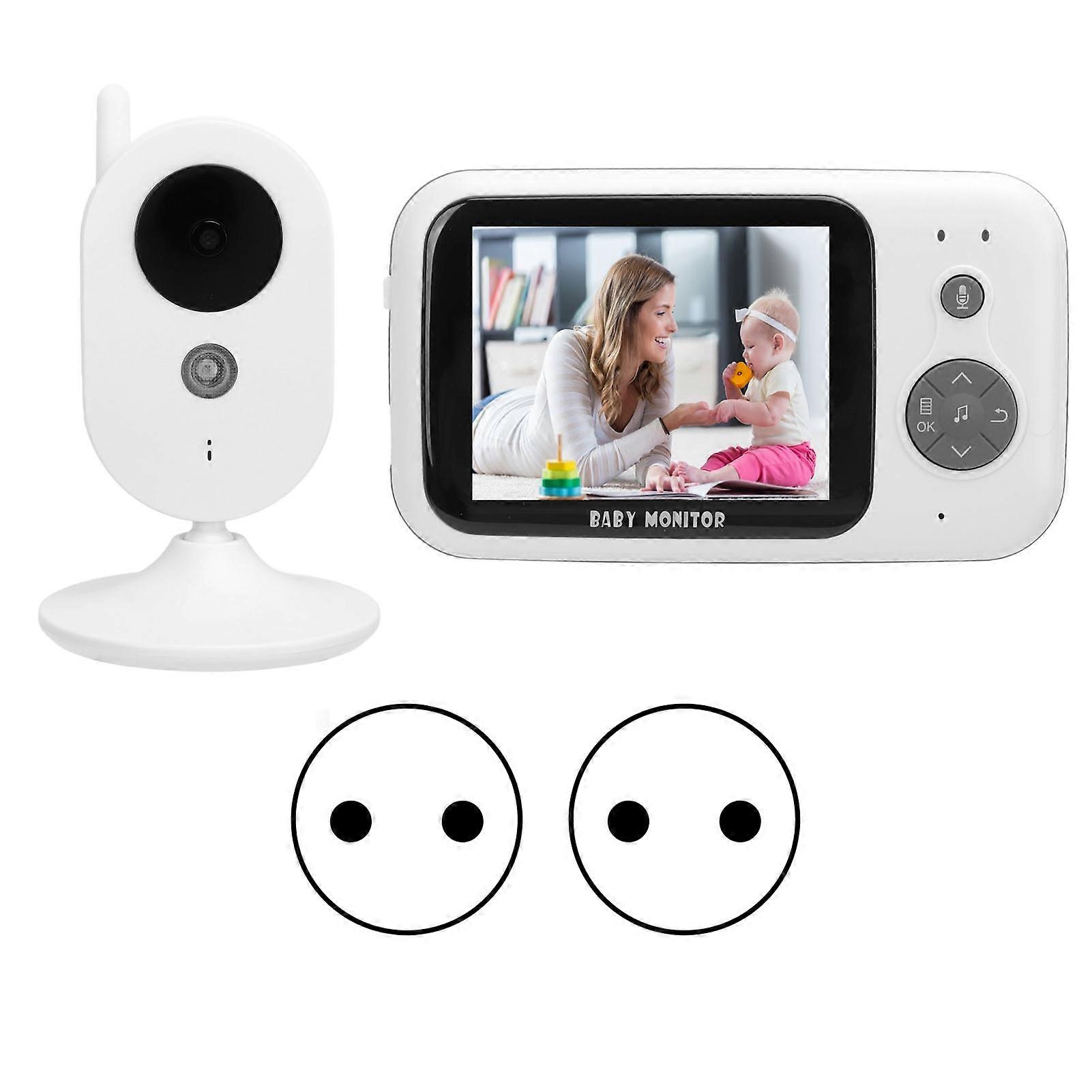 3.2" Wireless Baby Monitor: Night Vision, 2-Way Intercom, Lullabies, Temperature Display