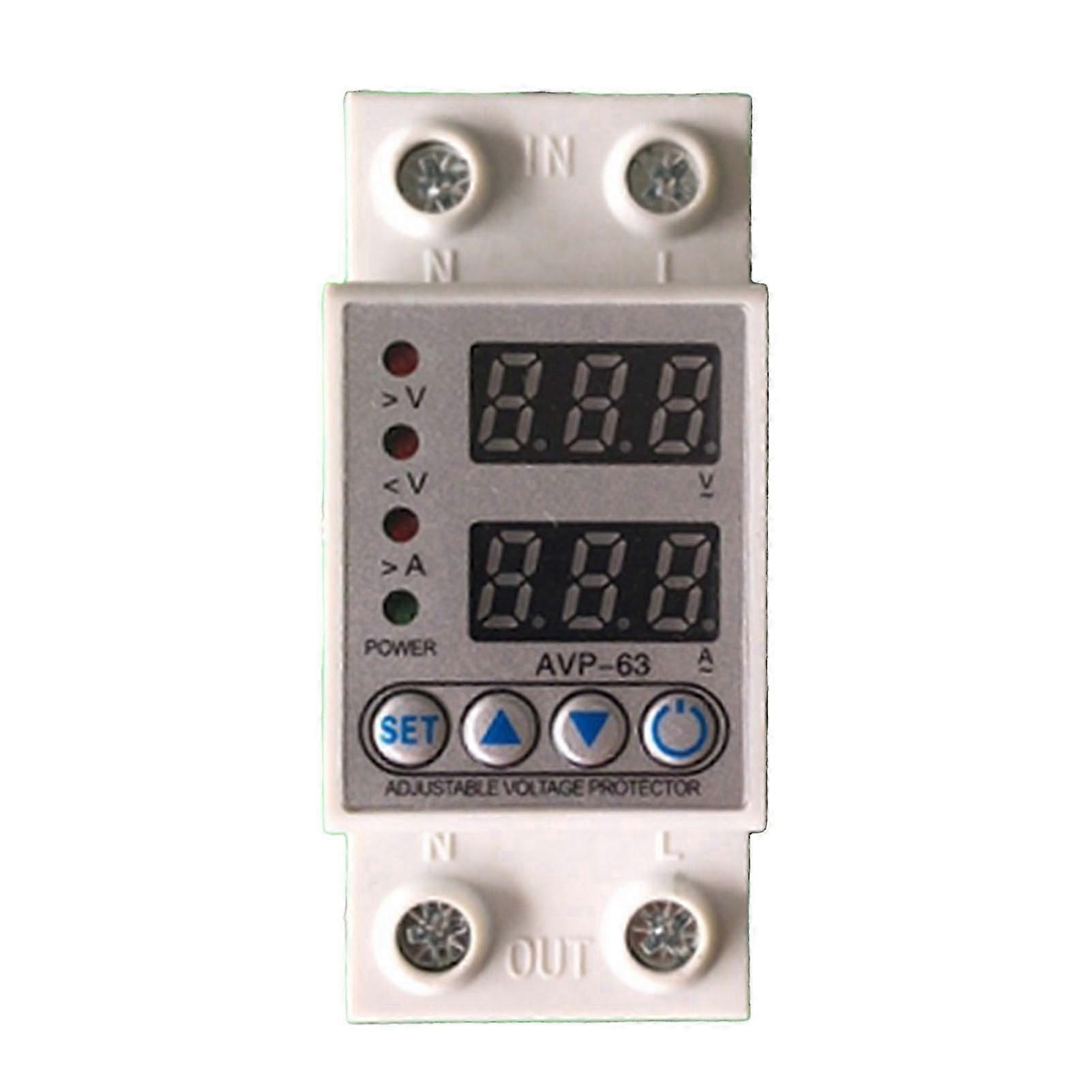 Automatic Reset Under Voltage Protector Switch LED Adjusting Digital Display Overvoltage Voltage Protector ZY 63A 2P