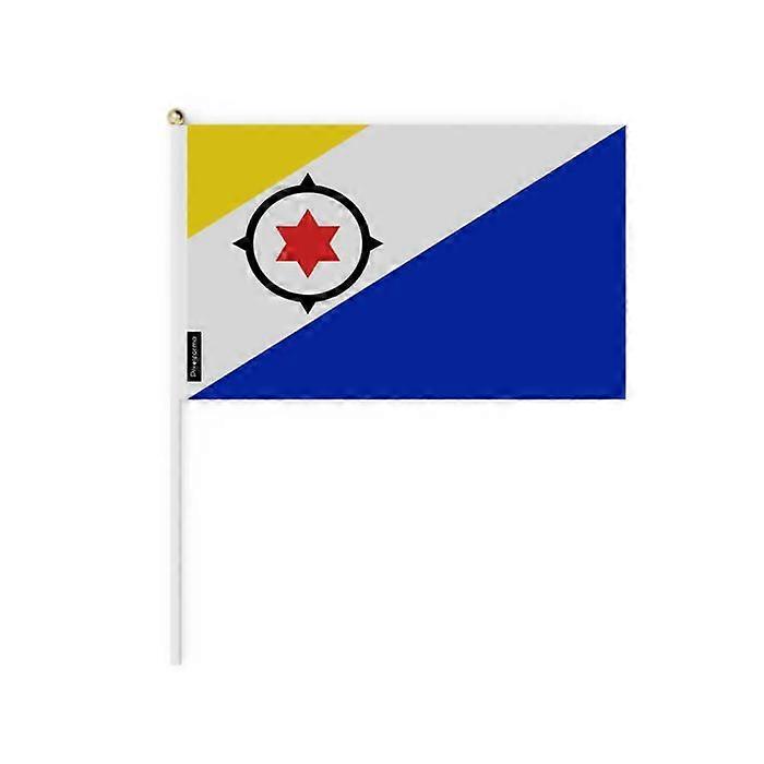 Set of Mini Flags – Bonaire – 14 x 21 cm – Handheld – Polyester - 100 pieces