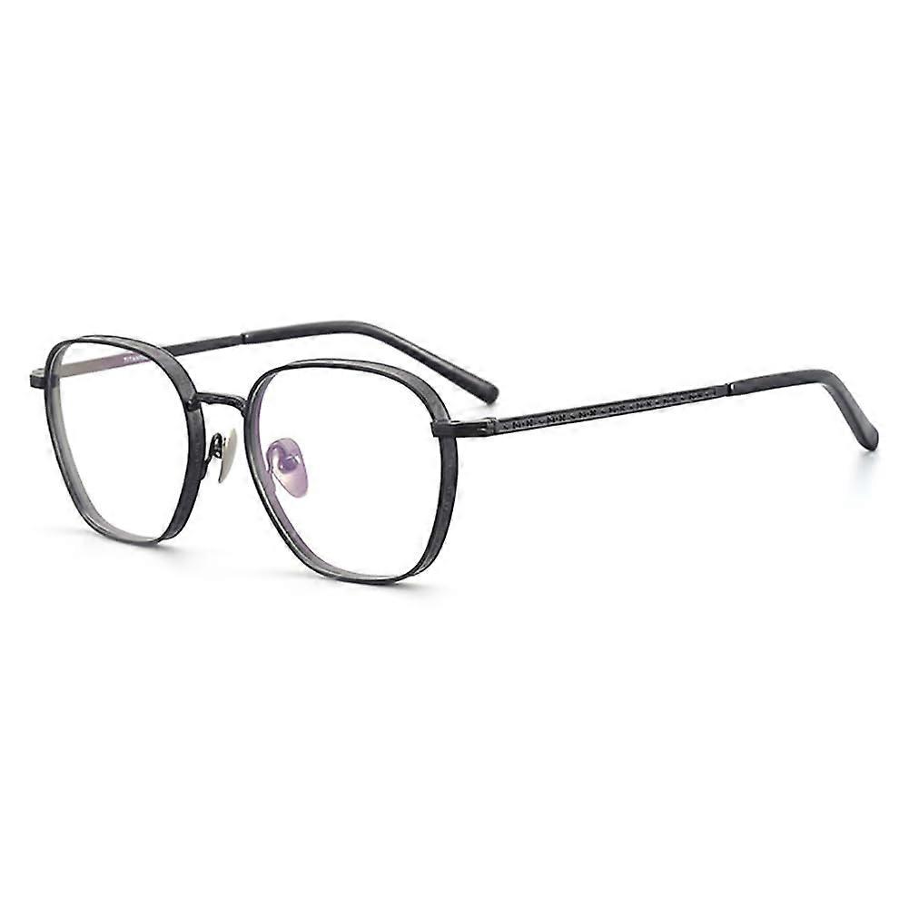 Reading Glasses Oversize Square Eyeglasses for Men and Women, Blue Light Blocking Titanium Alloy Frame, Computer Readers