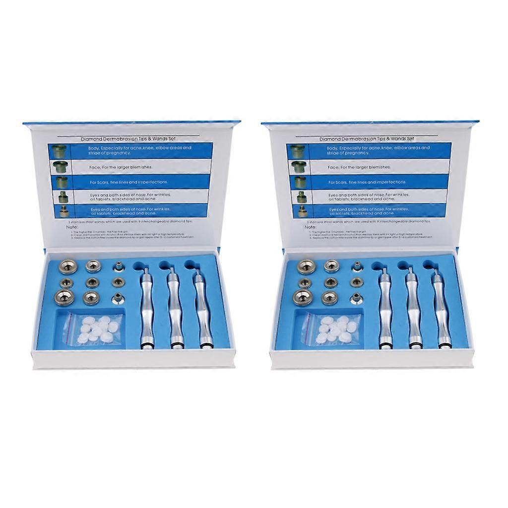 2er-Pack Baumwollfilter Diamond Dermabrasion Maschine Tipps + Zauberstäbe Reisegröße