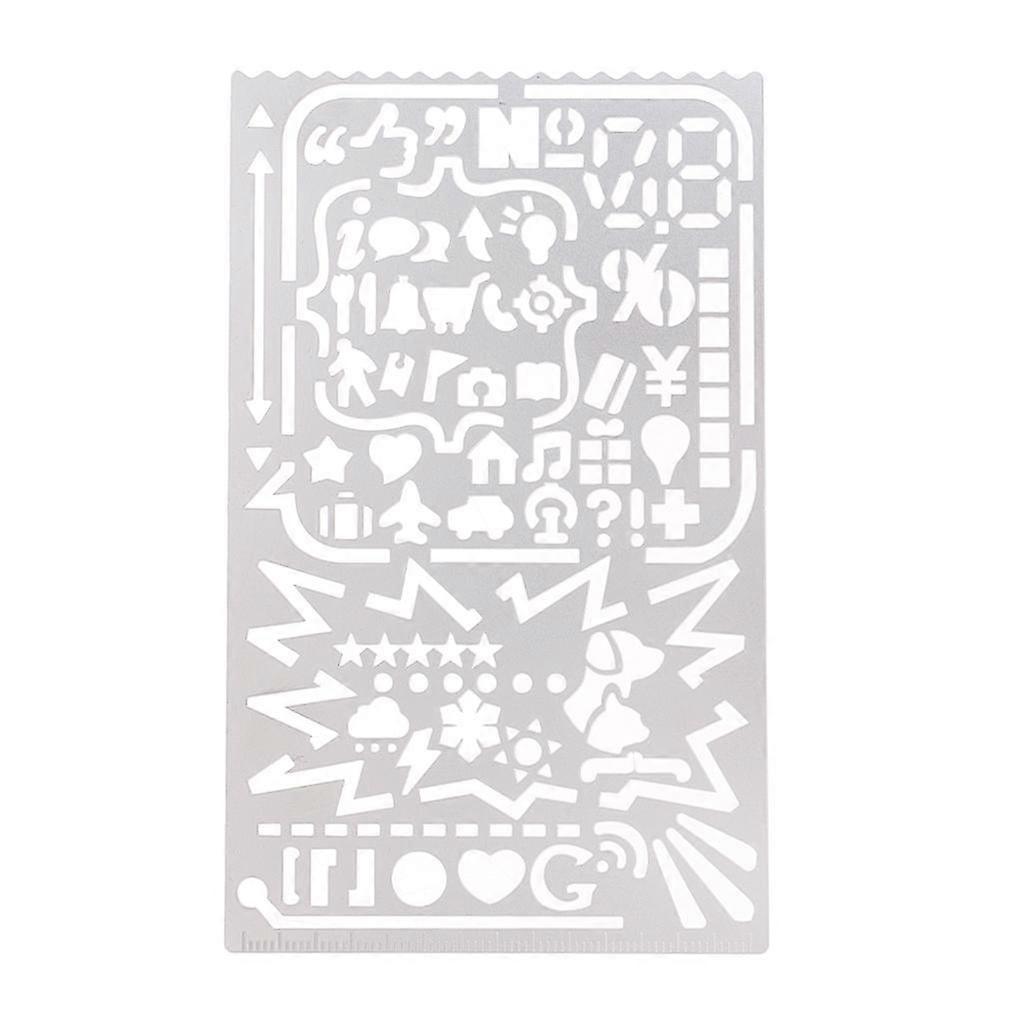 Ruler Drawing Template Tool Design Bookmark DIY for Beginner Child -