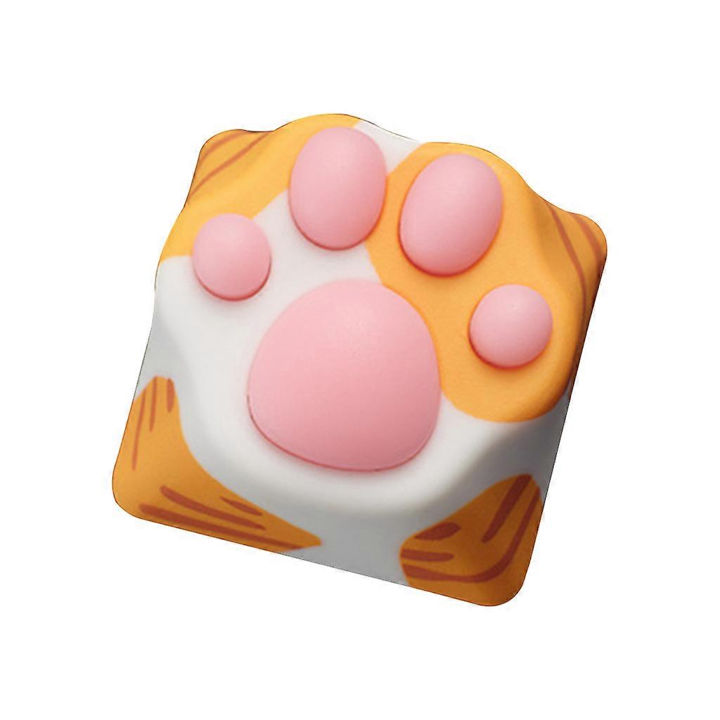 Soft Silicone for Cat Paw Custom Cartoon Keycap Keycaps Fit for Cherry MX Mechanical Keyboard for Key Cap Kids Personali  Yellow