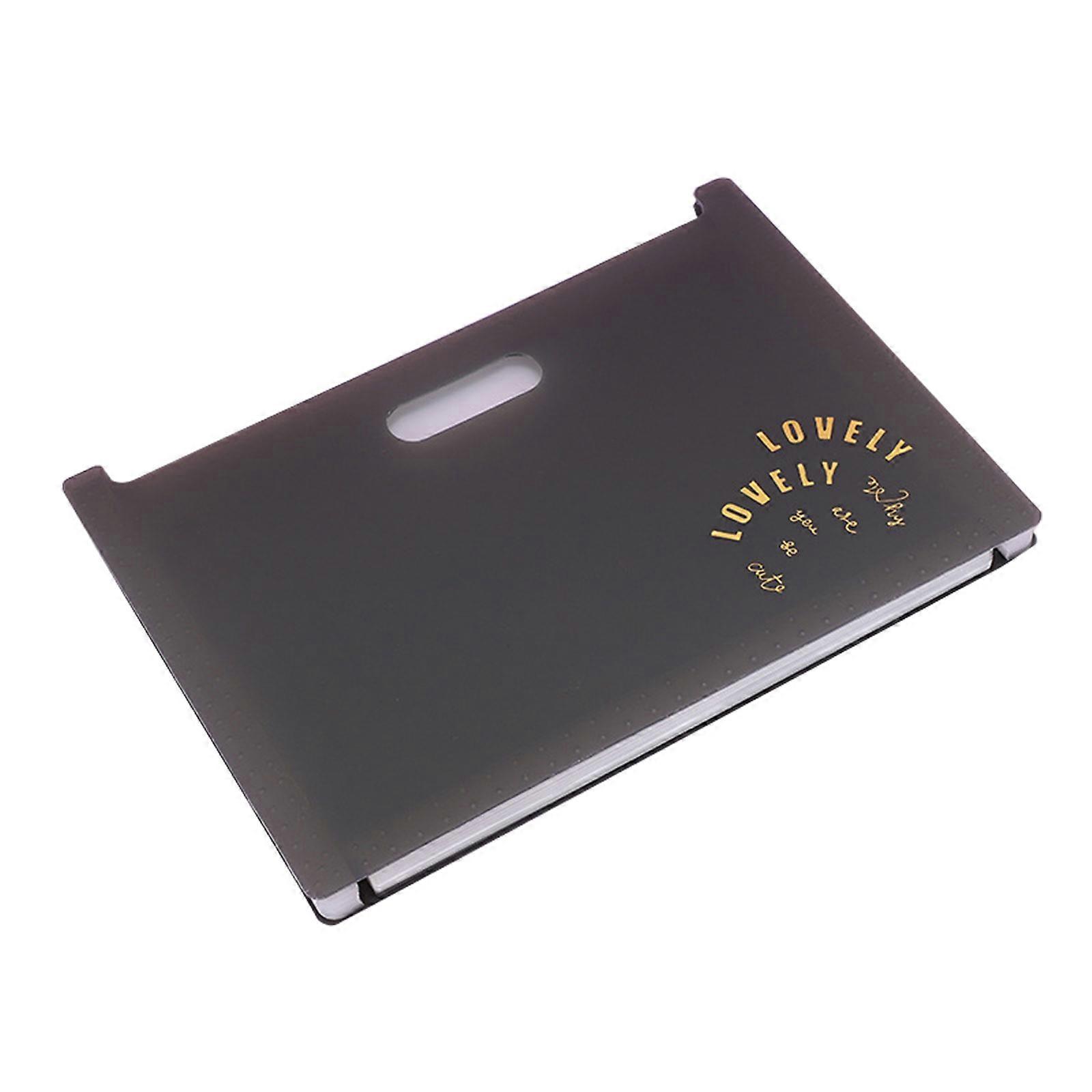 Portable 13 Pockets Expanding File Folder Accordion Document Organizer Letter A4 Paper Size Storage Classify Paperwork Brown
