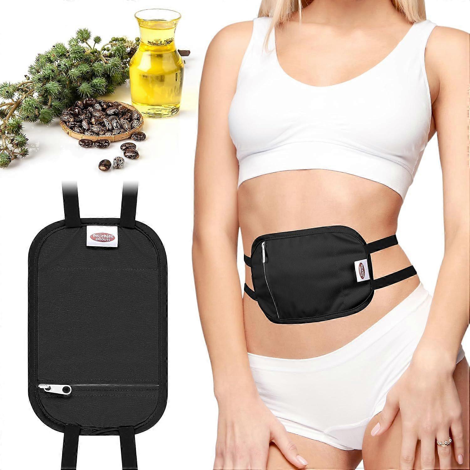 2025 dernier modèle lavable à l’huile de ricin enveloppe de nombril, huile de ricin réutilisable