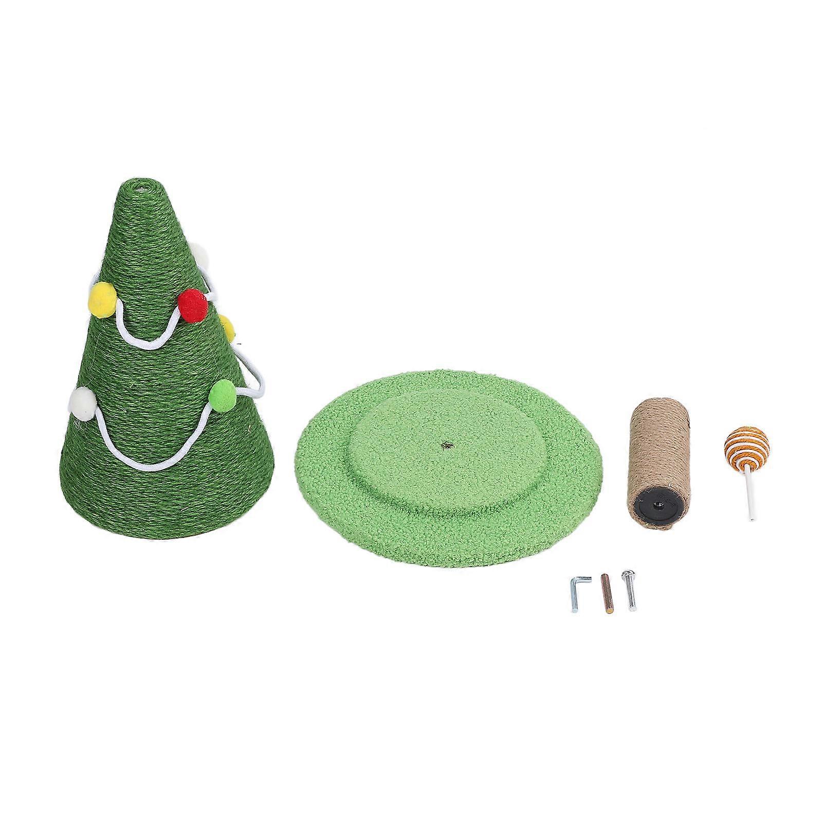 Sisal Cat Tree, Christmas Tree Style, Furniture Protection, Stable Structure, for Indoor and Home, Medium Size: 30 x 47 cm.
