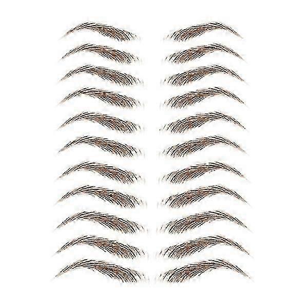 Real Brown Eyebrow Fake Tattoos Set of 11 Pairs