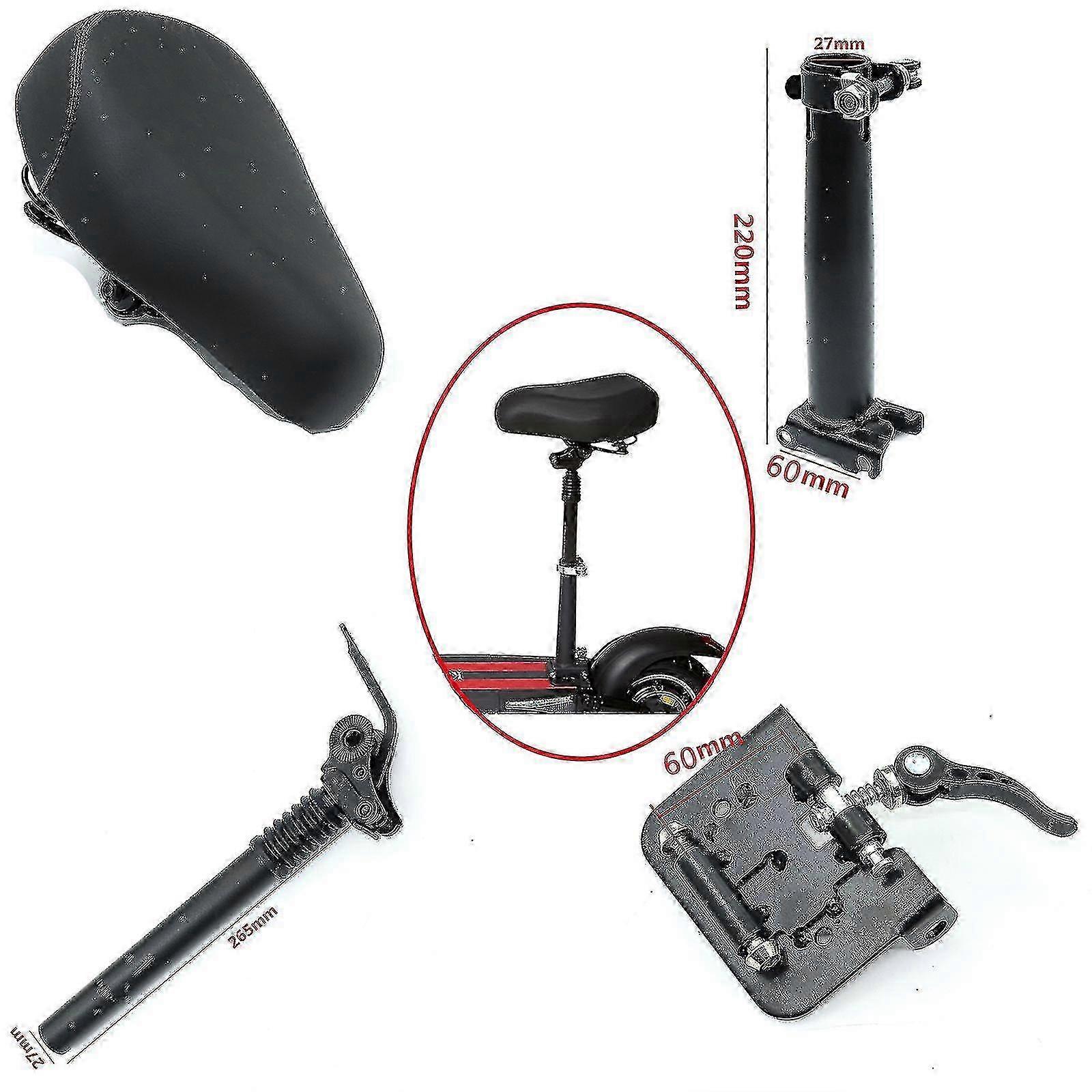 Folding Seat Saddle for M4 Pro Electric Scooter, 10-Inch Shock-Absorbing Height Adjustable Chair for Enhanced Comfort
