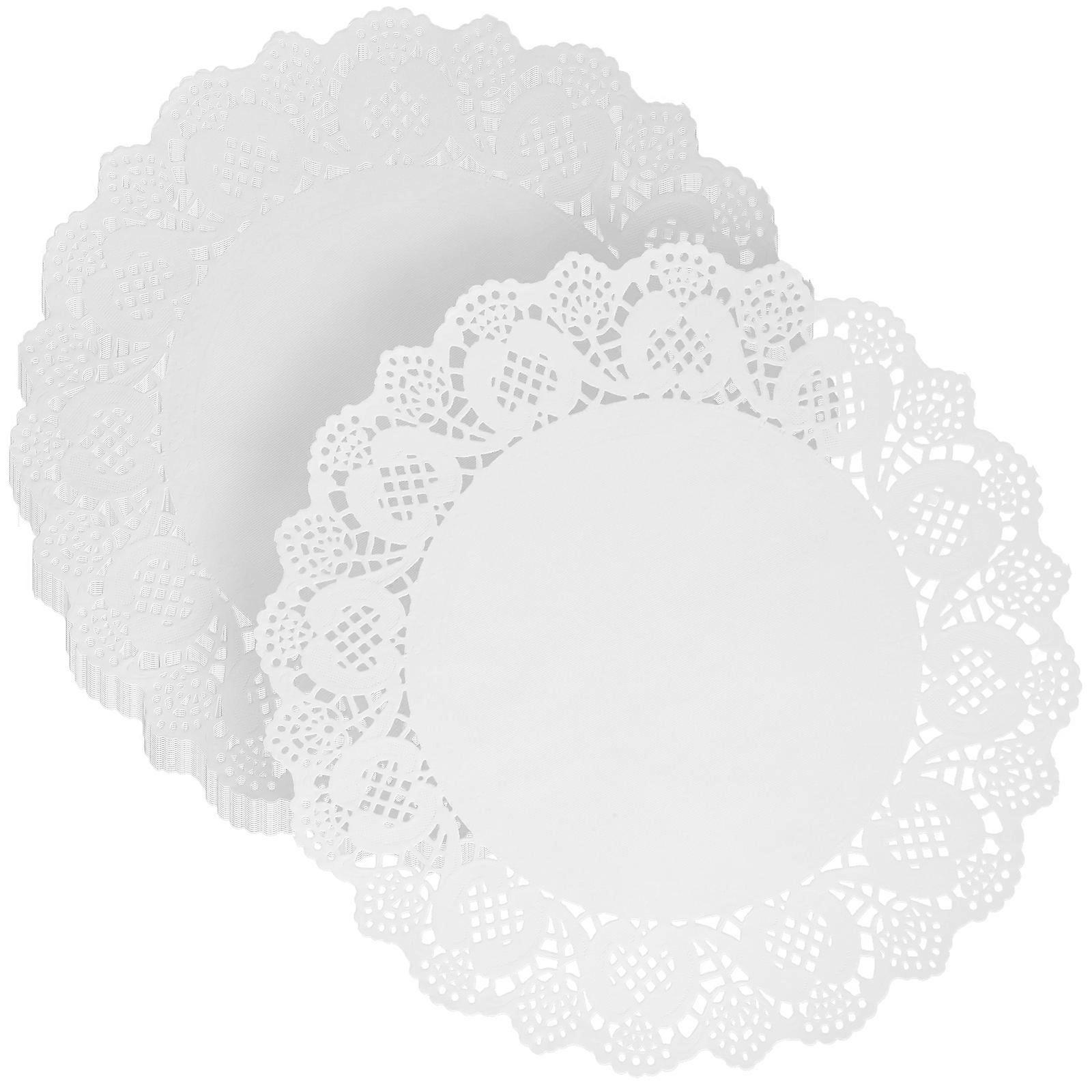 Round Lace-Trimmed Placemats for Enhanced Presentation at Parties and Meals
