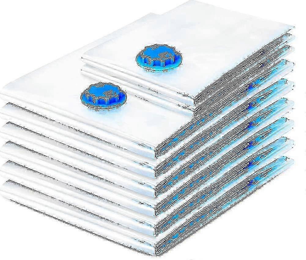 Compact storage bags 8 pack vacuum sealed reusable 80x60+60x40cm