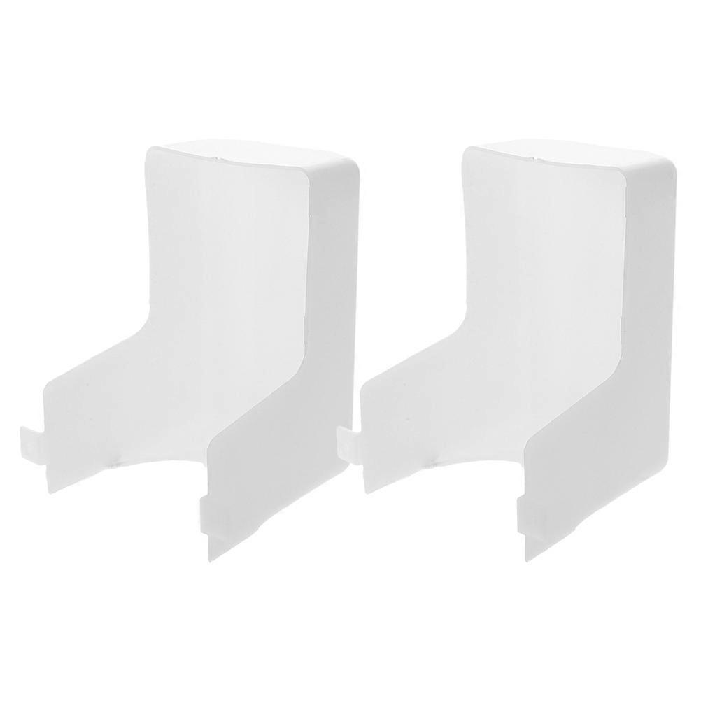 White Plastic Range Hood Light Cover for Home Use 2 Pieces Wide Compatibility
