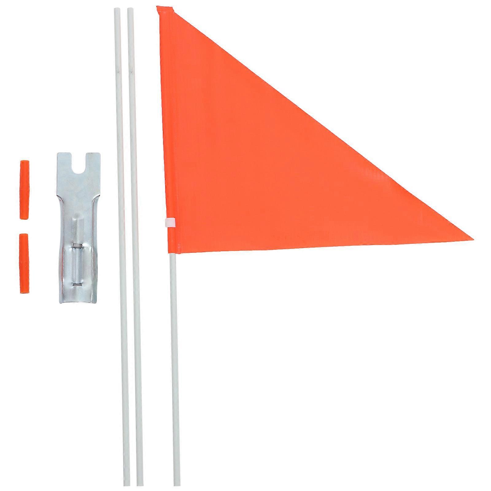 Bicycle Safety Flag Set – High Visibility Triangular Reflective Flag with Fiberglass Pole for Bikes, Trailers, Scooters, and Karts – Easy Install &