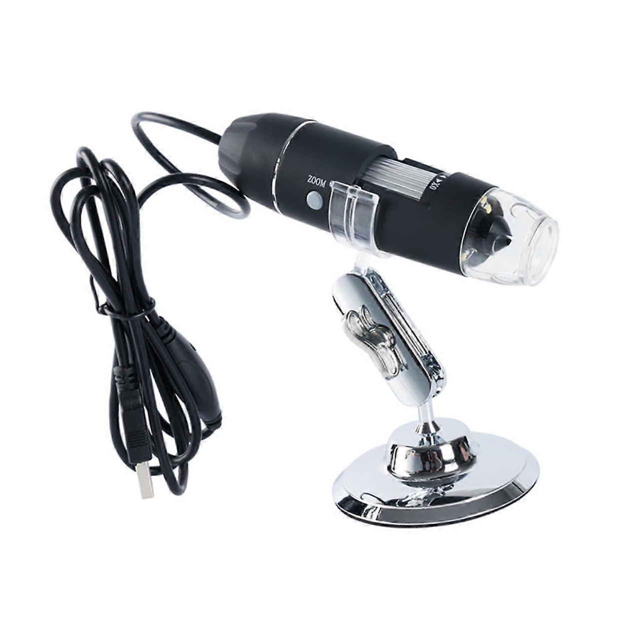 USB Digital Microscope Microscope with LED Lights and Metal Stand High Resolution Magnification for PC and Smartphone Compatible Macos