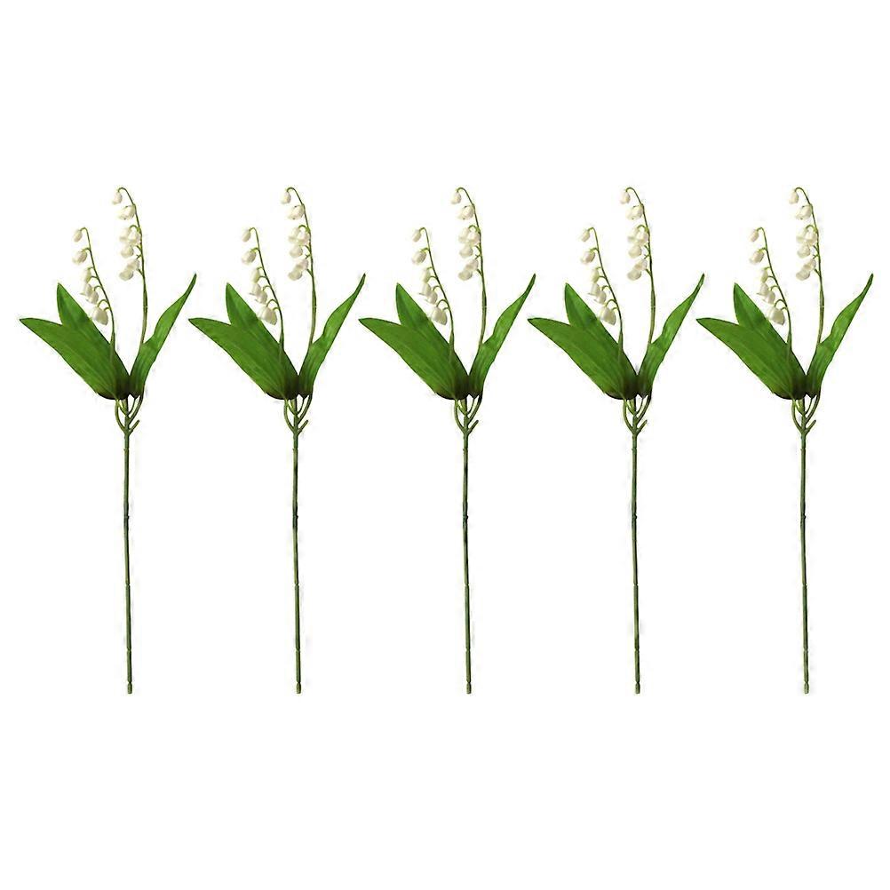 Artificial Flowers for Decor Made of Plastic in Green Color with High Class Materials and Fine Workmanship 5Pcs