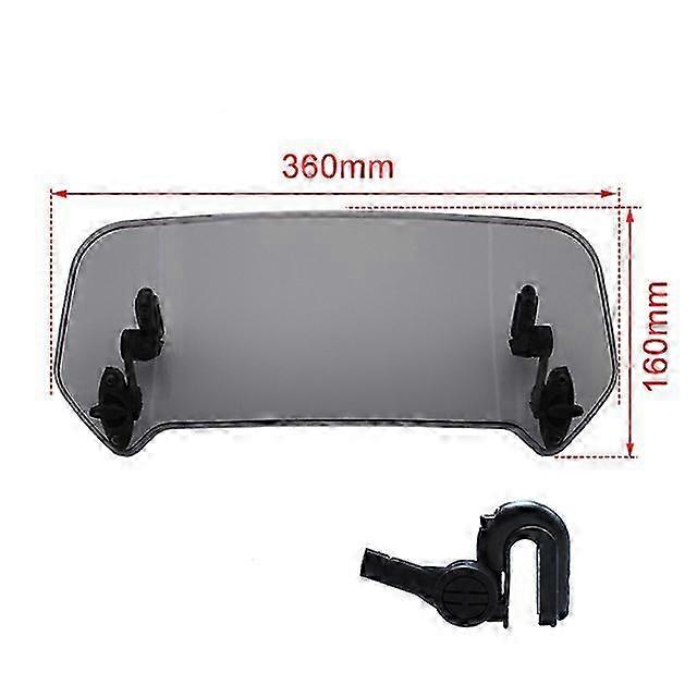 Adjustable Universal Motorcycle Windshield Extension Spoiler Clamp-On Deflector Compatible with Certain Brands
