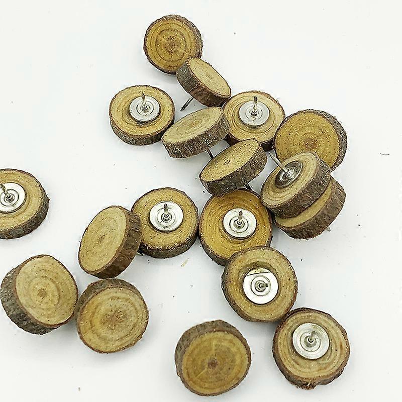 100pcs Decorative Push Pin Replaceable Photo Wall Pushpins Wooden Thumbtacks Accessory