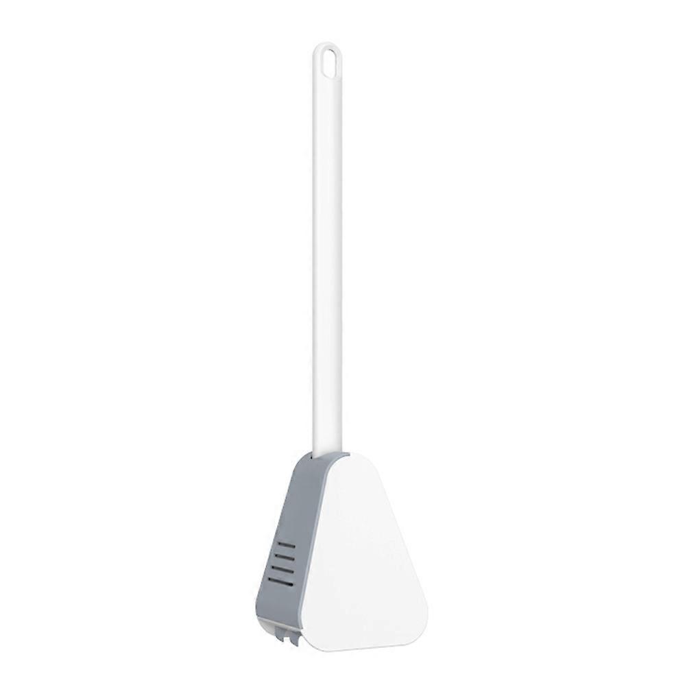 Long Handle Toilet Brush with Dripless Base & Soft Bristles for Efficient Bathroom Cleaning – Corner Design for Easy Access