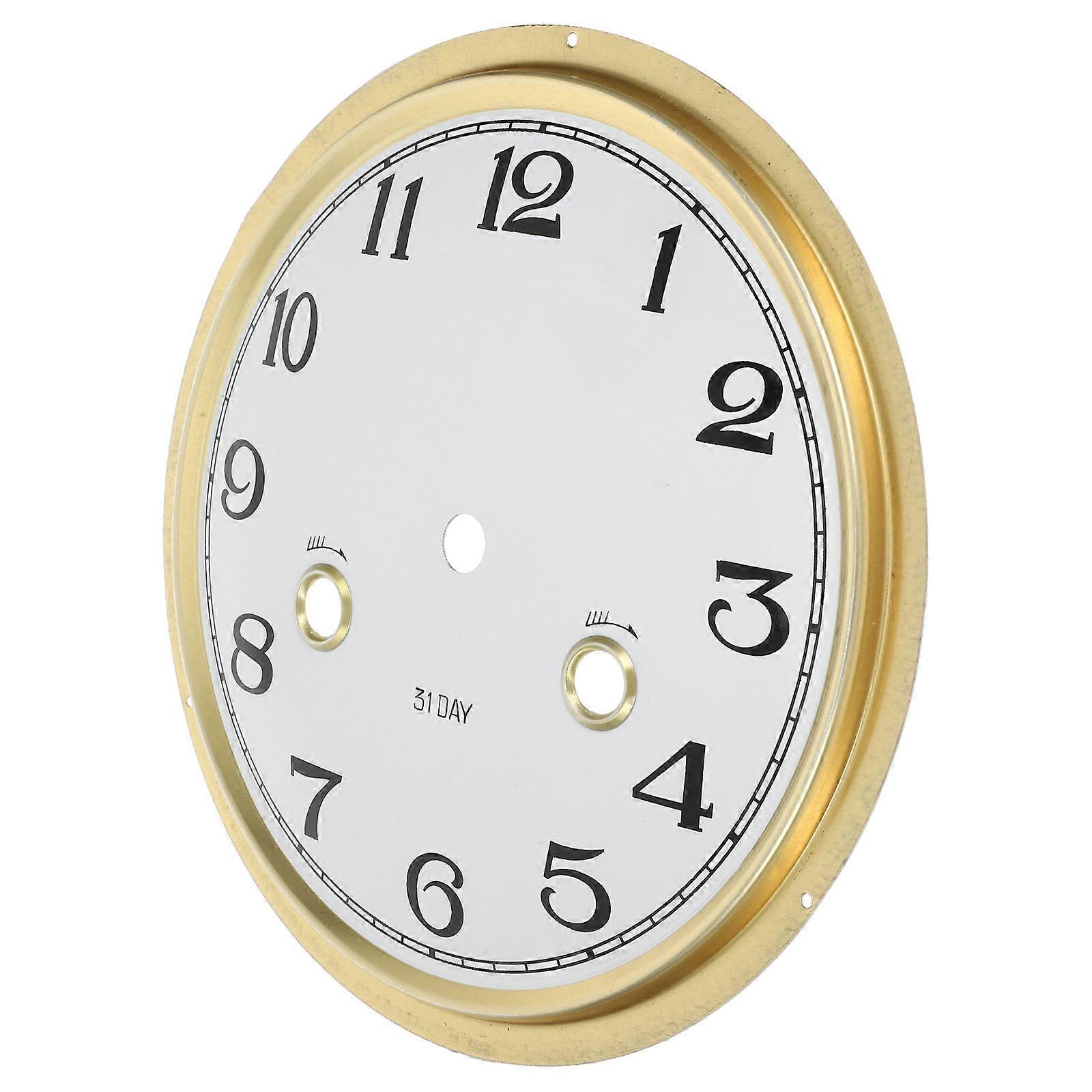 Round Wall Clock Dial Plate Replacement Kit with Arabic Numerals for DIY Clock Face Projects – Precision Timing Decor for Living Room and Unique