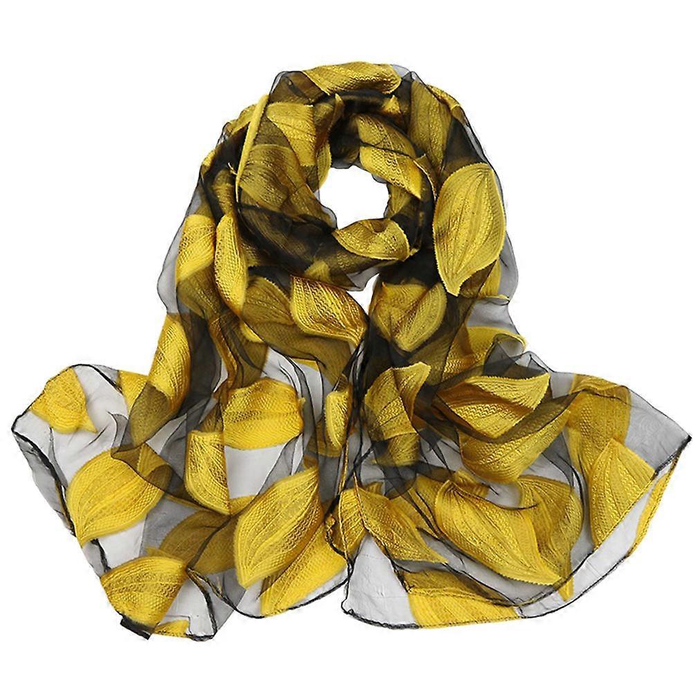 Multipurpose Scarf Solid Color Beach Towel Block Decoration Summer Outdoors Rectangular Yellow 1Set