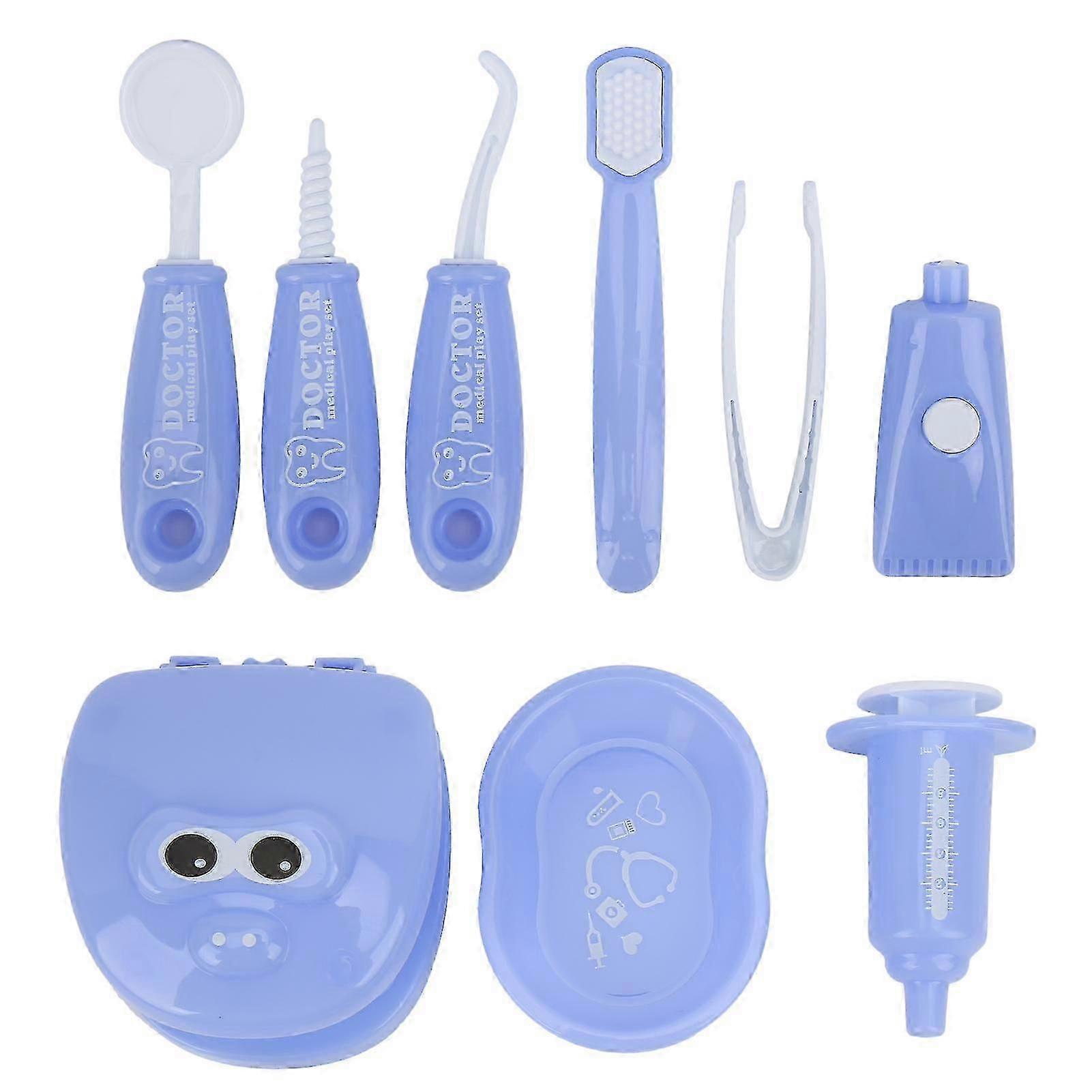 Children Dentist Role Playing Supplies 9pcs Pretend Play Tooth Model Set