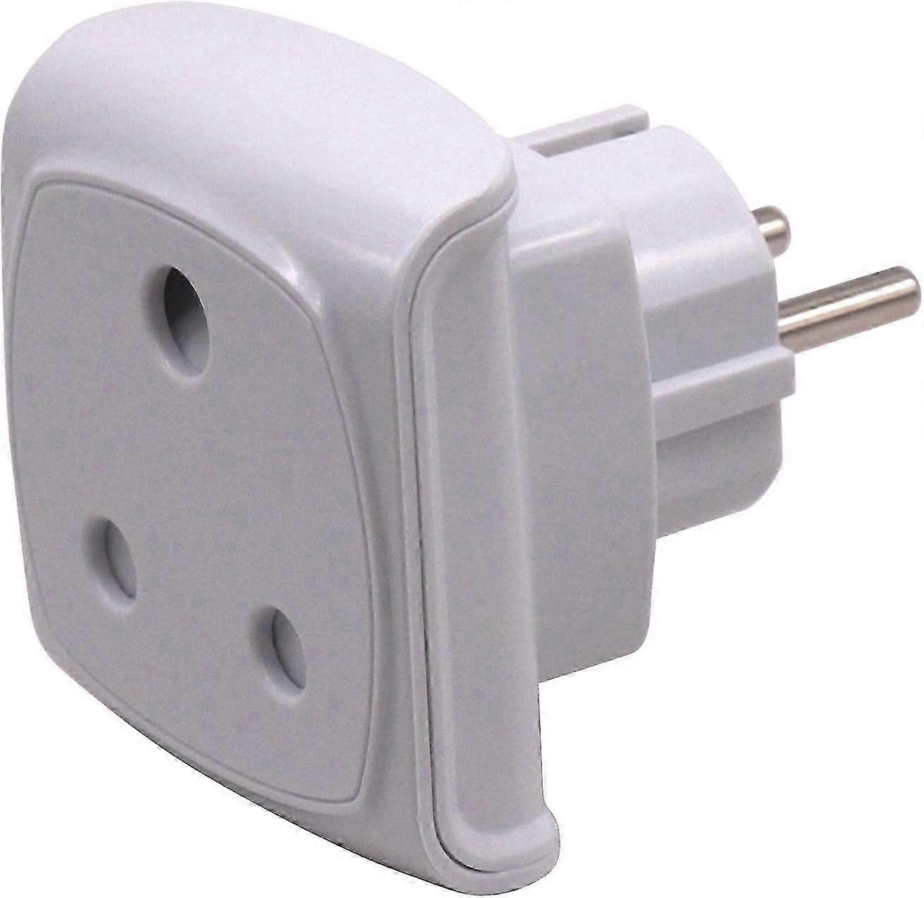 South Africa 3 Pin Adapter, Large Type M Connector (Not for Indian 3 Pin Type D Plug) Convert to 2 Pin EU Plug with Security Shutter SZRH A-F