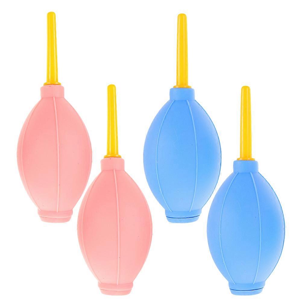 Drying Eyelash Extensions Blowing Tool Round Manual Lash Extensions Tools Pink Nylon 4Pcs