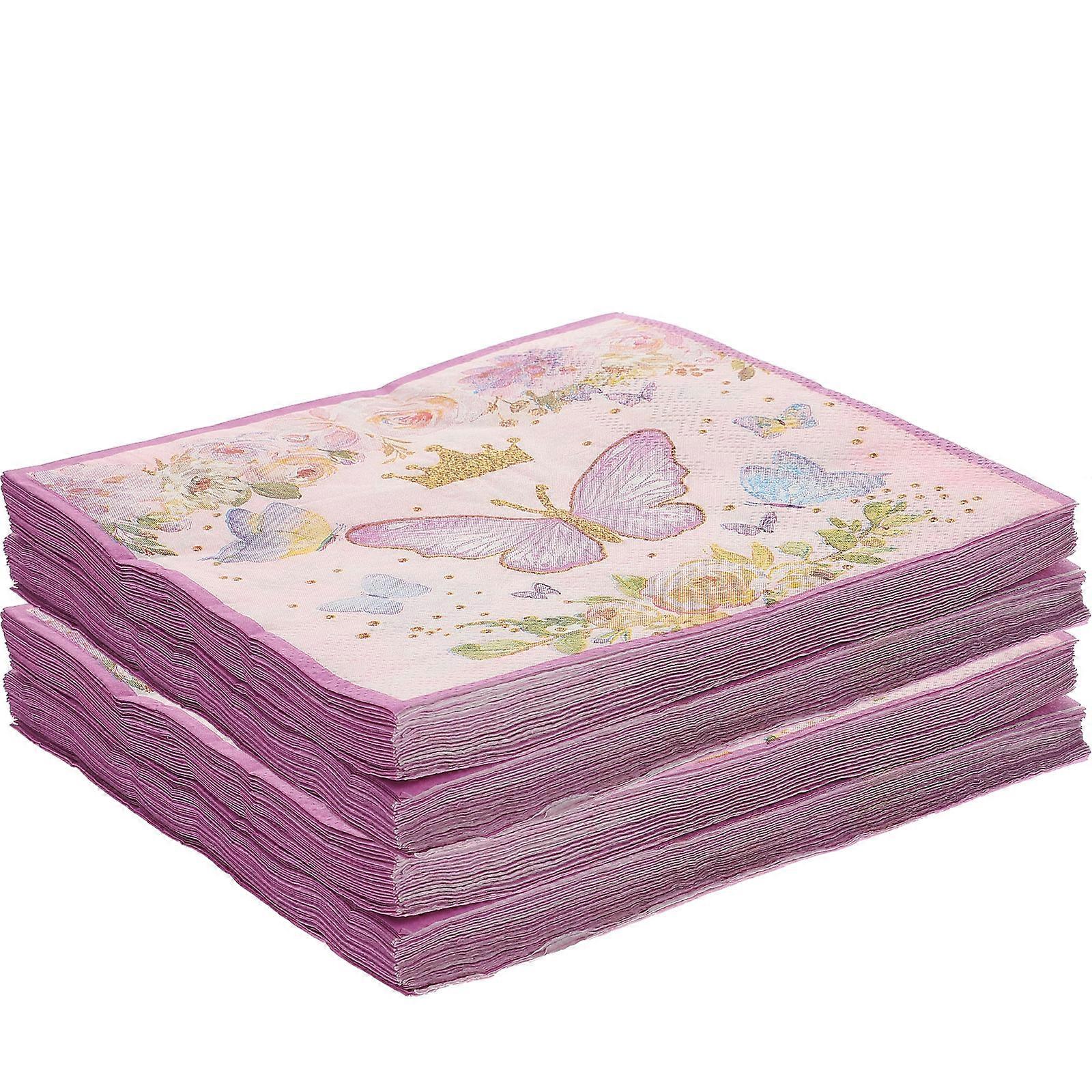 Printed Paper Napkins Adorable Colorful For Animal Themed Parties Square Decorative 40Pcs