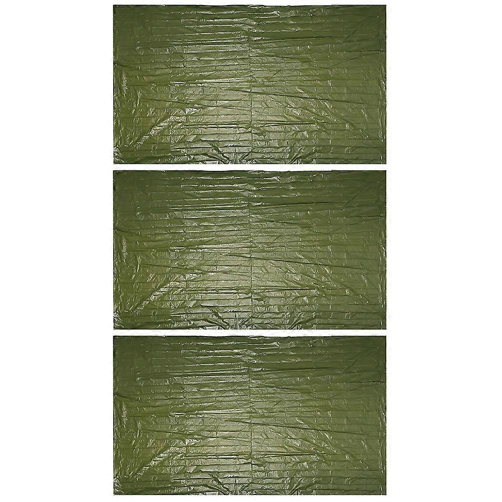 3pcs Lightweight Reflective Emergency Blankets for Outdoor Survival, Hiking, and Camping Activities – Versatile Warmth Protection