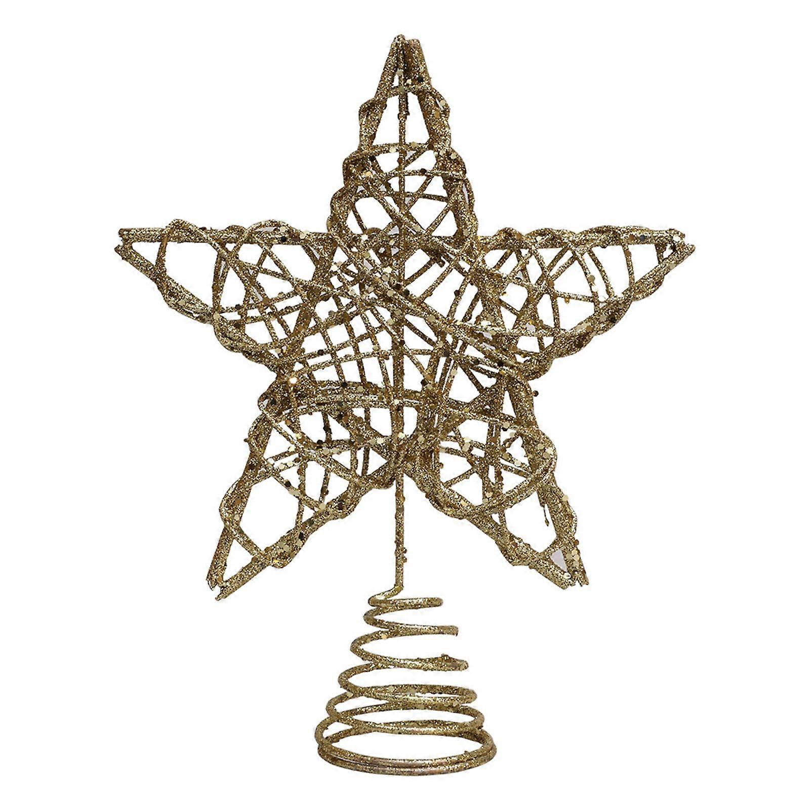 Star For Christmas Tree Top Sparkling Delicate Star Tree Topper Portable Christmas Tree Ornament