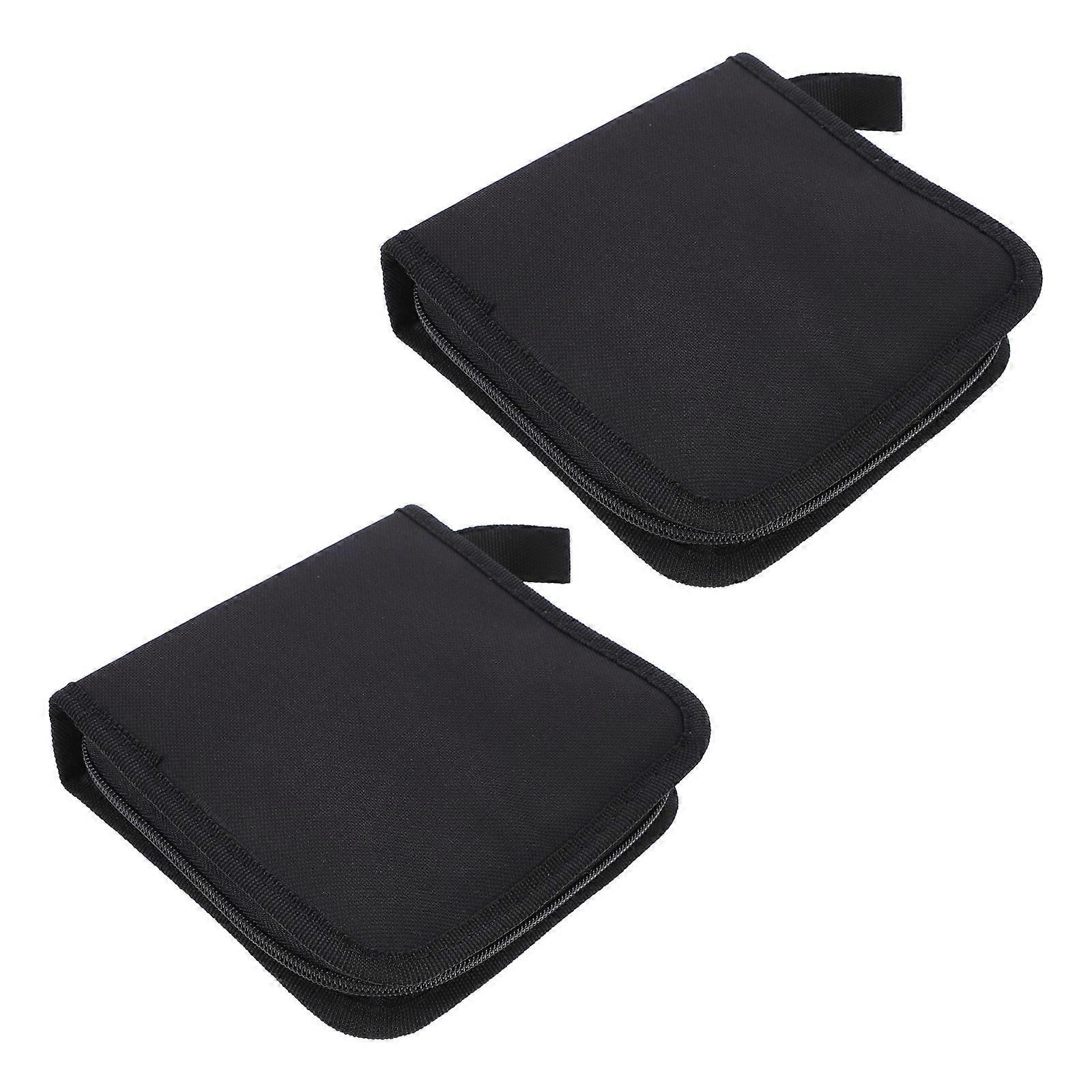 Cd Case Portable Shockproof Sleek Design CD Storage Bag For Collectors 2Pcs